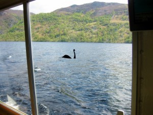 My image of 'Nessie' - thanks to a window sticker